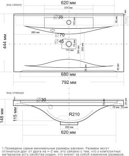 Раковина мебельная Stella Polar Milen 80